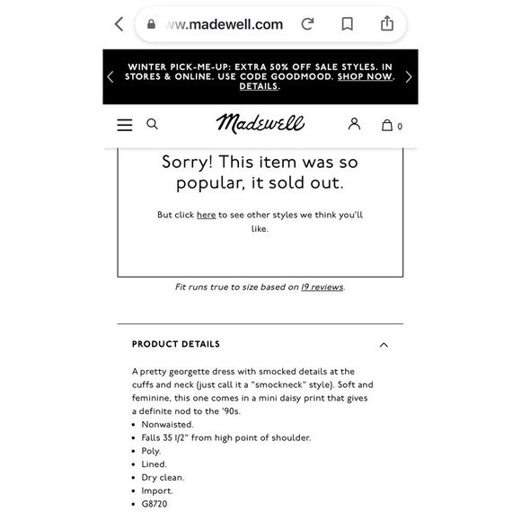 Madewell Mistlight Mockneck Dress Seattle Floral Sz. XL - Picture 8 of 10